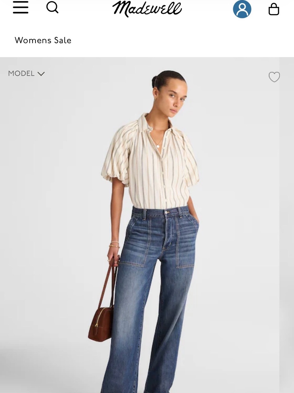 Madewell Wide-Leg Patch-Pocket Jeans in Medium Blue Wash